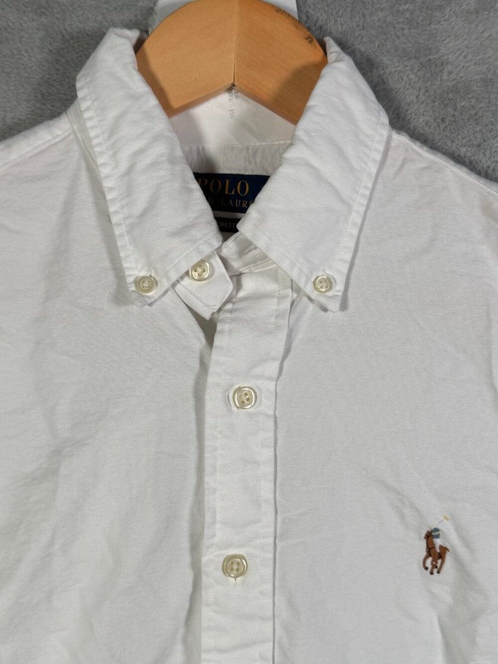 Polo Ralph Lauren Button Down Shirt Mens S White Custom Fit Oxford Pony $130